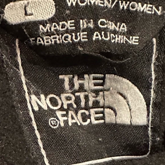 The North Face Jacket Adult L Black Full Zip Fleece Hooded Hiking Casual Womens - Picture 3 of 4